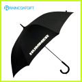 Черный 190t Эпонж промо-фирменный зонт с логотипом